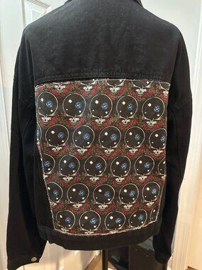 Grateful Dead Black Denim Jean Jacket (L)